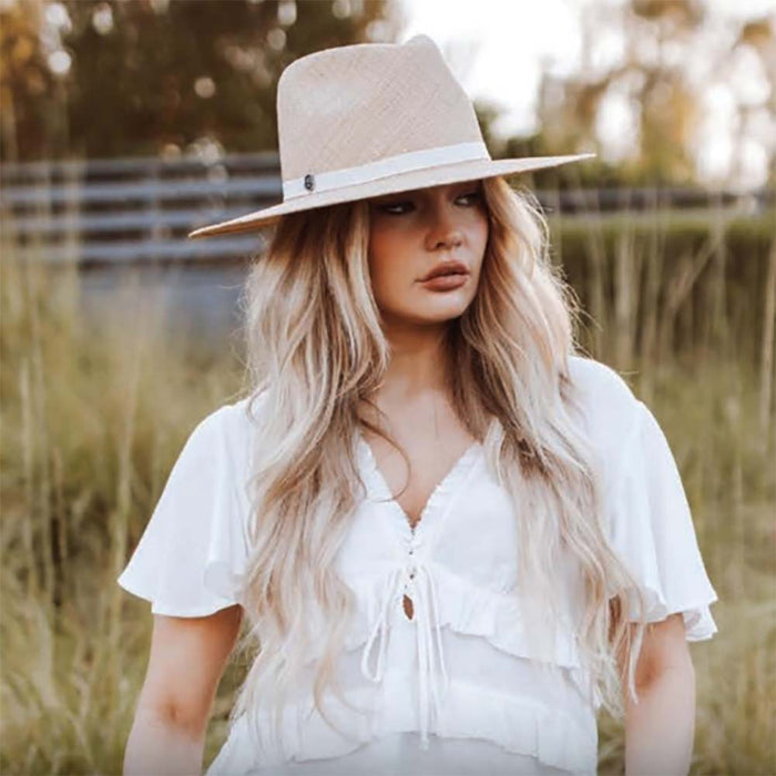Handwoven Bao Straw Fedora Hat - Biltmore USA Safari Hat Biltmore Hats