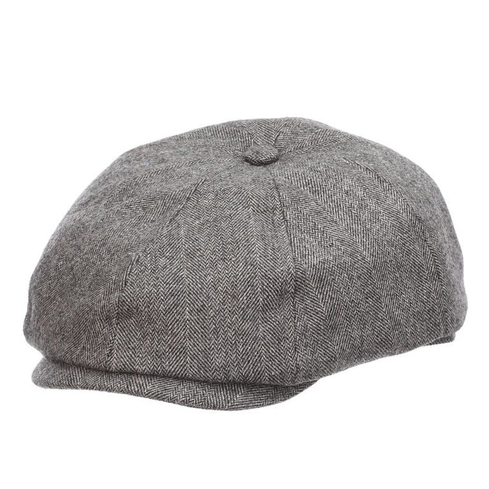 Hoover Wool Blend New York Cap - Dorfman Hat Flat Cap Dorfman Hat Co. MW320-GREY2 Grey Medium