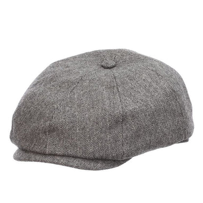 Hoover Wool Blend New York Cap - Dorfman Hat Flat Cap Dorfman Hat Co. MW320-GREY2 Grey Medium