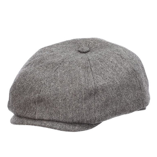 Hoover Wool Blend New York Cap - Dorfman Hat Flat Cap Dorfman Hat Co. MW320-GREY2 Grey Medium