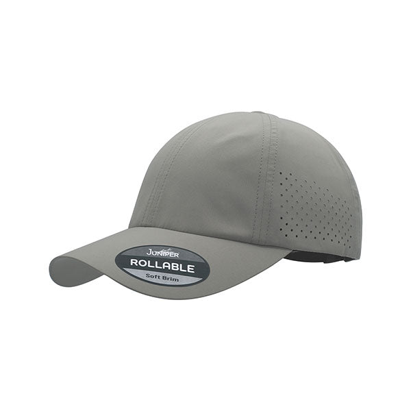 Juniper Soft Brim Perforated 6-Panel Cap - MCI Hats Cap MegaCI J7276-GRY Grey