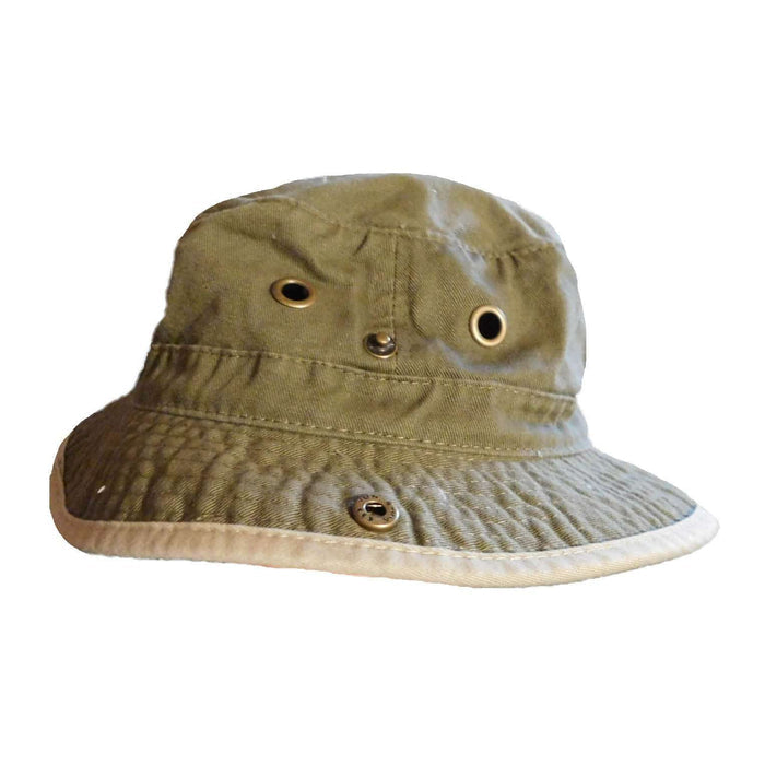 Kid's Cotton Boonie Hat - DPC Kinder Caps Bucket Hat Dorfman Hat Co. SK068 Olive