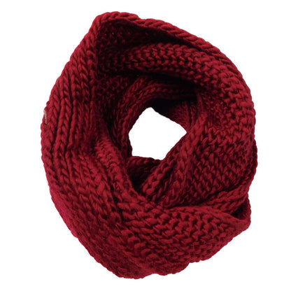 Knit Infinity Scarf Scarves JEL WWPO285DR Dark Red