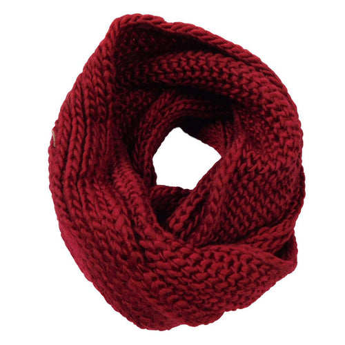 Knit Infinity Scarf Scarves JEL WWPO285DR Dark Red