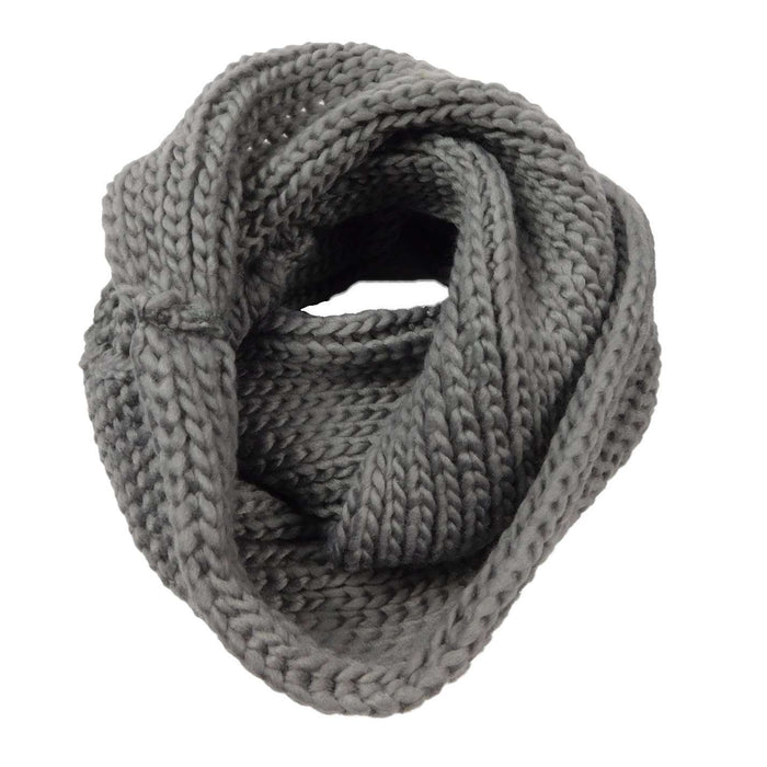 Knit Infinity Scarf Scarves JEL WWPO285GY Grey