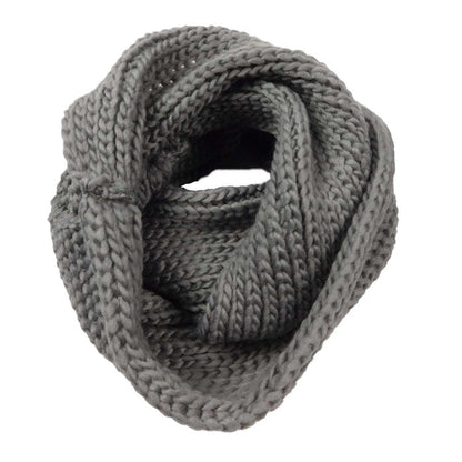 Knit Infinity Scarf Scarves JEL WWPO285GY Grey