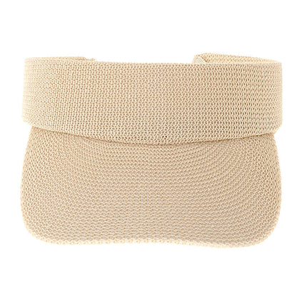 Knit Slide Adjuster Tennis Visor, Fits Small to Large Sizes - Boardwalk Style Visor Cap Boardwalk Style Hats DA1980-BGE Beige