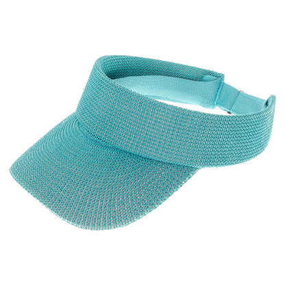 Knit Slide Adjuster Tennis Visor, Fits Small to Large Sizes - Boardwalk Style Visor Cap Boardwalk Style Hats DA1980-TEAL Teal