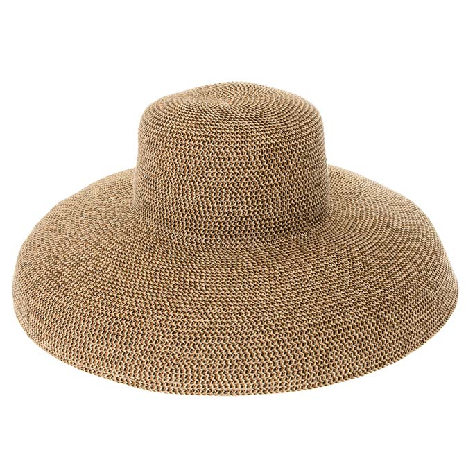 Large Down-Turned Brim Sun Hat - Boardwalk Styles Wide Brim Hat Boardwalk Style Hats DA1774-BNH Brown Heather Medium (57 cm)