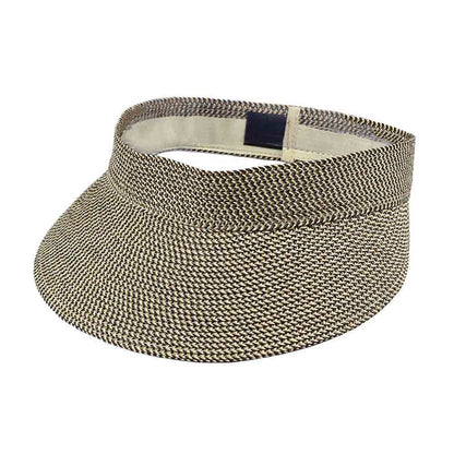 Lightweight Cotton-Paper Blend Sun Visor - JSA Hats Visor Cap Jeanne Simmons Accessories js6101 Black Tweed