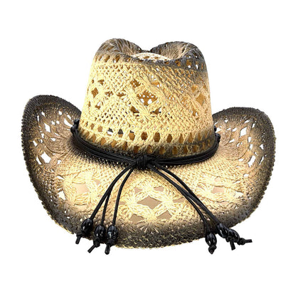 Macrame Band Lace Straw Cowboy Hat - Milani Hats Cowboy Hat Milani Hats