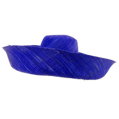 Madagascar Raffia Extra Wide Brim Beach Hat Kettle Brim Hat Madagascar Raffia Hats SHE2ib Indigo Blue