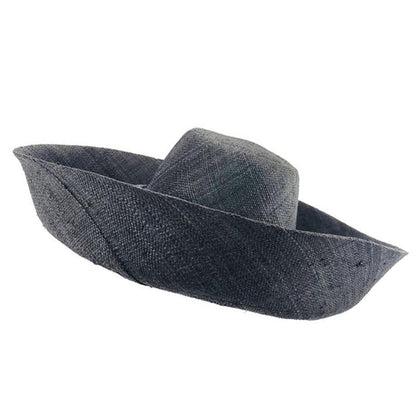 Madagascar Raffia Extra Wide Brim Beach Hat Kettle Brim Hat Madagascar Raffia Hats SHE9bk Black