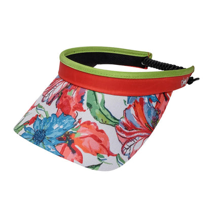 Margaritaville Urban Bleu Coil Lace Sun Visor - GloveIt® Golf Hats Visor Cap GloveIt V433 Red