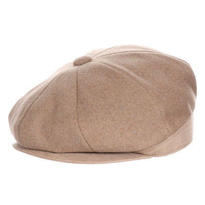 Melton Wool Blend Newsboy Cap - Scala Hats Flat Cap Scala Hats SW101-CAMEL2 Camel Medium