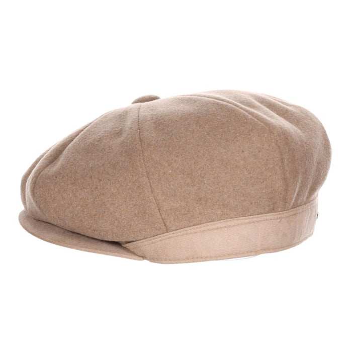 Melton Wool Blend Newsboy Cap - Scala Hats Flat Cap Scala Hats