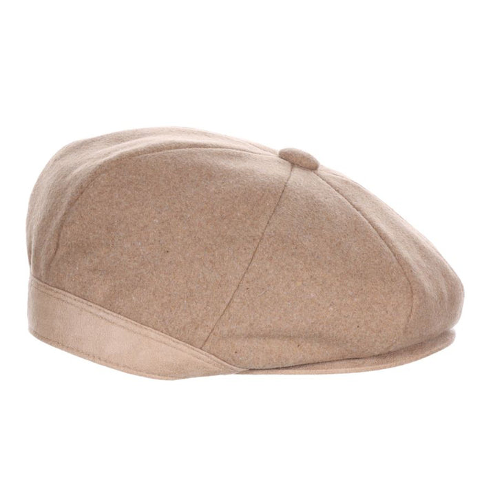 Melton Wool Blend Newsboy Cap - Scala Hats Flat Cap Scala Hats