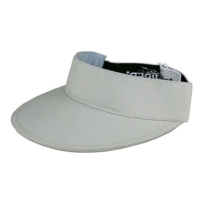 Microfiber Wide Bill Visor for Men - Juniper UV Wear Visor Cap MegaCI J7257-GREY Grey