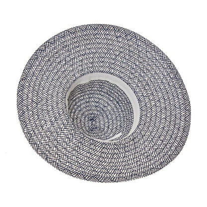 Mixed Color Wide Brim Beach Hat - Boardwalk Style Wide Brim Hat Boardwalk Style Hats