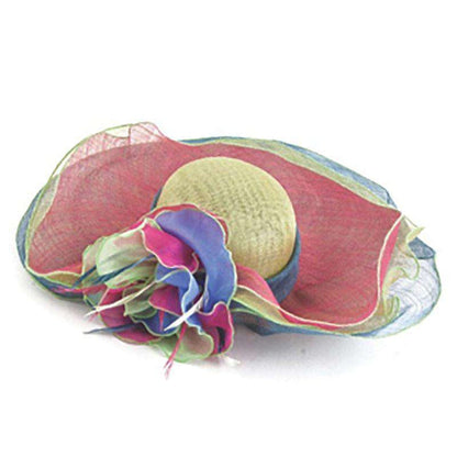 Multi Color Multi Layer Sinamay Hat Dress Hat Something Special Hat SPby5340LM Lime