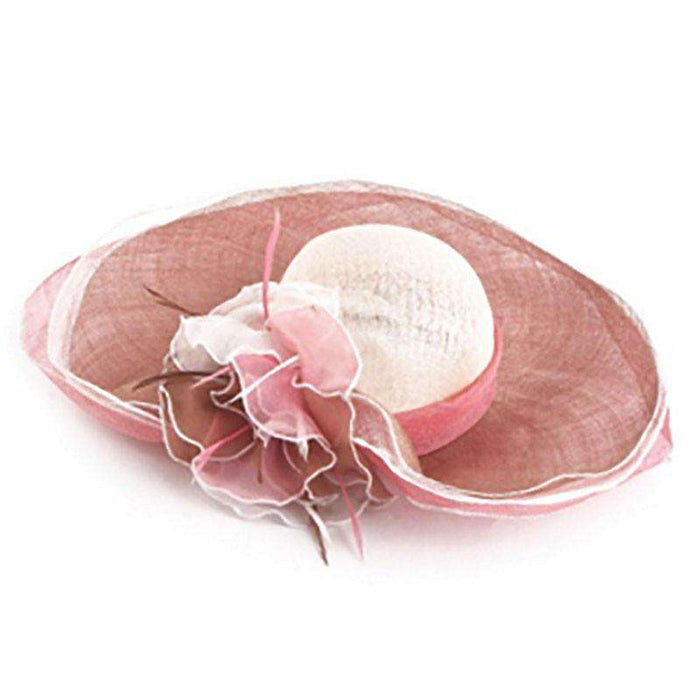 Multi Color Multi Layer Sinamay Hat Dress Hat Something Special Hat SPby5340WH White