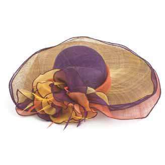 Multi Color Multi Layer Sinamay Hat Dress Hat Something Special Hat SPby5340PP Purple