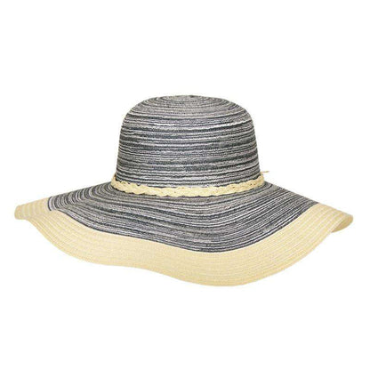 Multicolor Floppy Hat with Braided Twine Floppy Hat Something Special LA WShtp669NV Navy