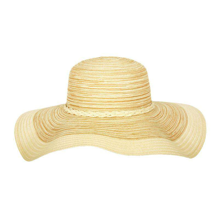 Multicolor Floppy Hat with Braided Twine Floppy Hat Something Special LA WShtp669BG Beige