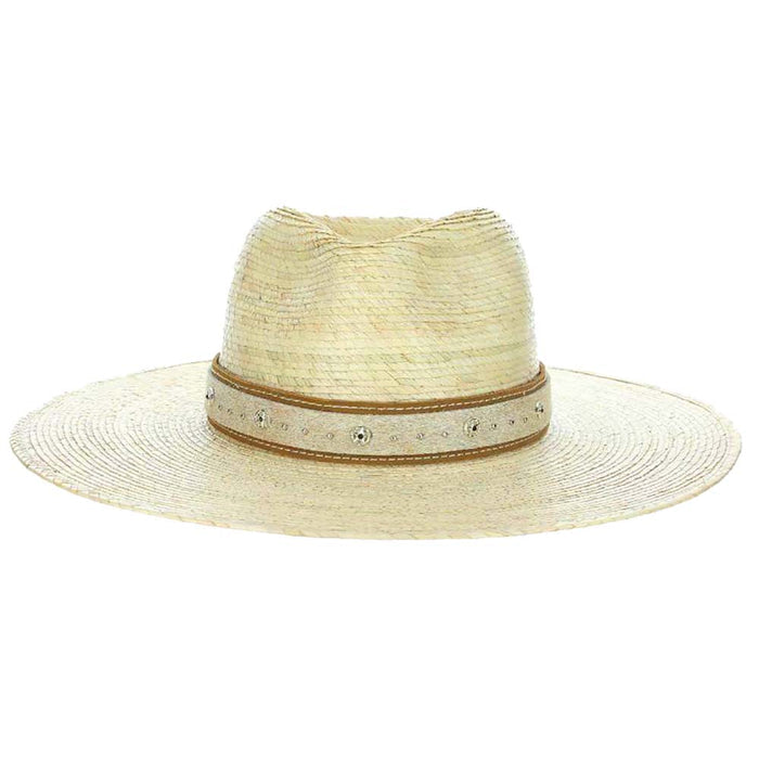 Natural Palm Straw Safari Hat Leather Band - Scala Hats Safari Hat Scala Hats