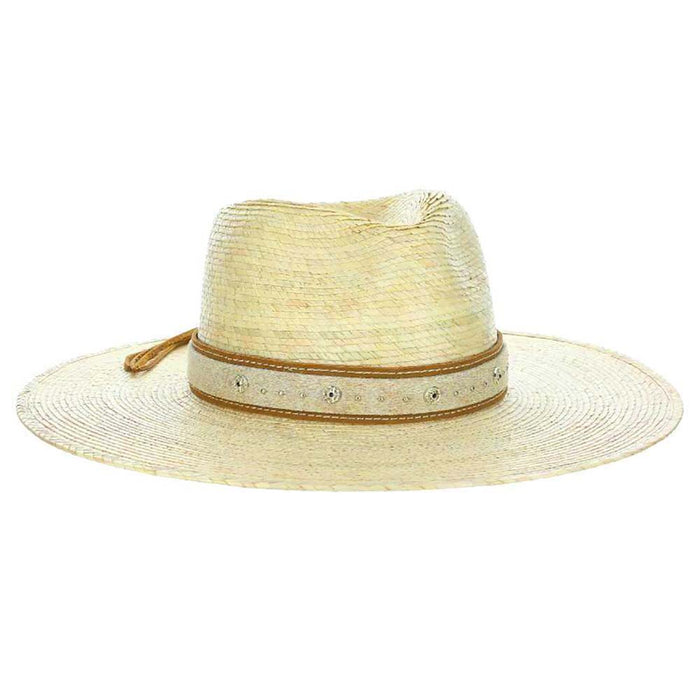 Natural Palm Straw Safari Hat Leather Band - Scala Hats Safari Hat Scala Hats LS251 Natural Palm OS (57 cm)