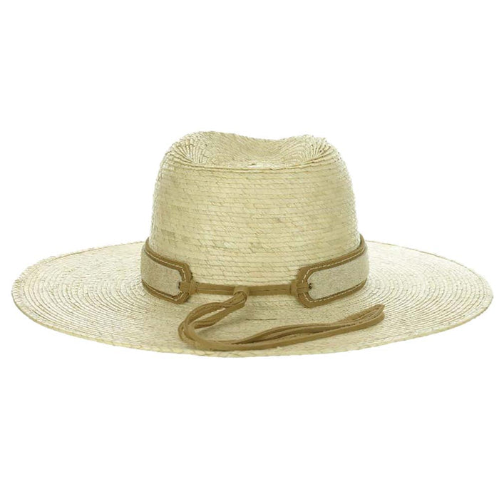 Natural Palm Straw Safari Hat Leather Band - Scala Hats Safari Hat Scala Hats