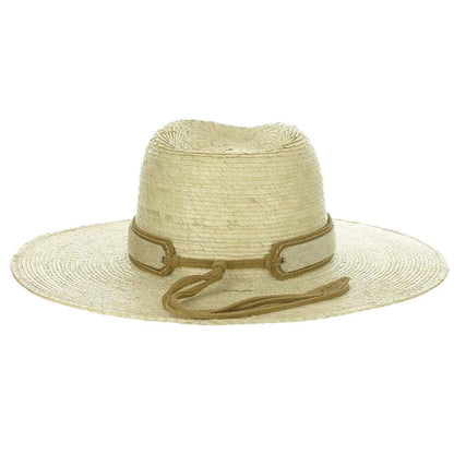 Natural Palm Straw Safari Hat Leather Band - Scala Hats Safari Hat Scala Hats