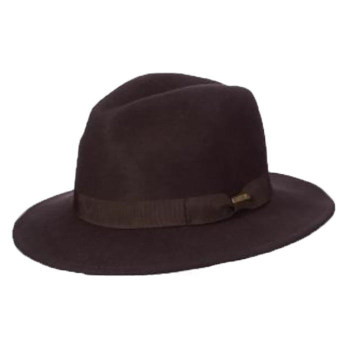 Norfork Crushable Water Repellent Wool Fedora - Scala Hat Safari Hat Scala Hats DF3-CHOC4 Brown X-Large (61 cm)