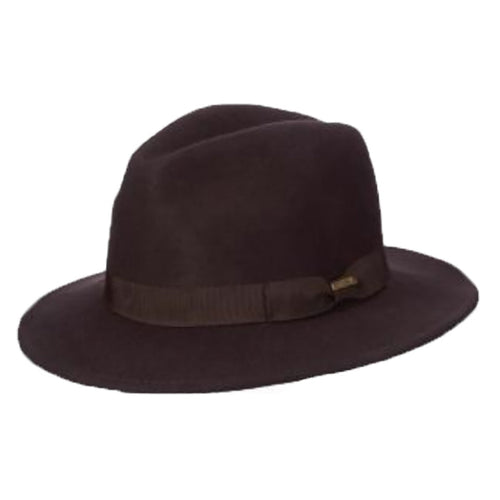 Norfork Crushable Water Repellent Wool Fedora - Scala Hat Safari Hat Scala Hats DF3-CHOC4 Brown X-Large (61 cm)