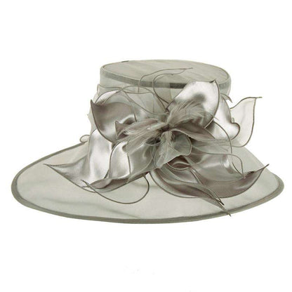 Oval Brim Organza Hat Dress Hat Something Special LA hto1326gy Grey