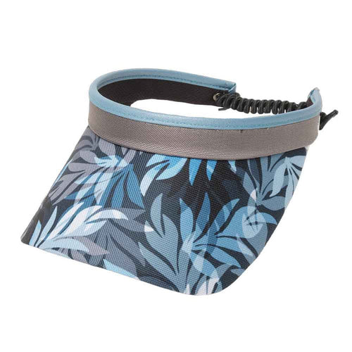 Pacific Palm Golf Sun Visor with Coil Lace - GloveIt® Visor Cap GloveIt V420 Blue