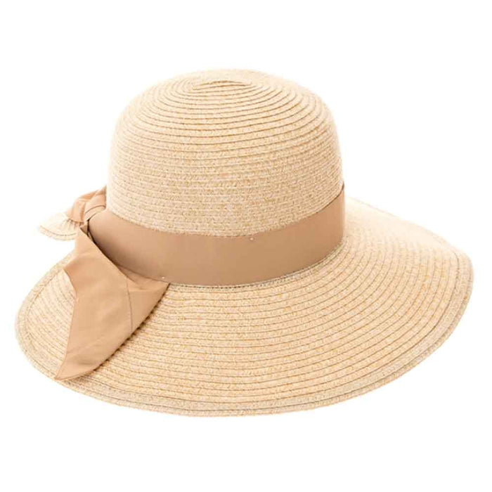 Packable, Washable Split Brim Straw Sun Hat - Boardwalk Style Wide Brim Hat Boardwalk Style Hats