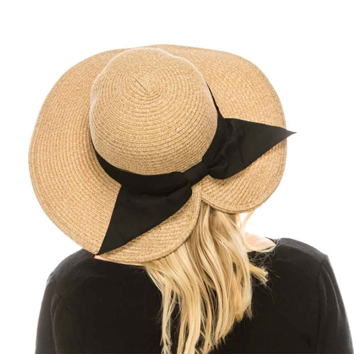 Packable, Washable Split Brim Straw Sun Hat - Boardwalk Style Wide Brim Hat Boardwalk Style Hats