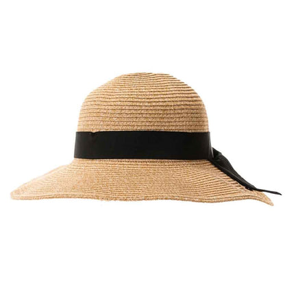 Packable, Washable Split Brim Straw Sun Hat - Boardwalk Style Wide Brim Hat Boardwalk Style Hats