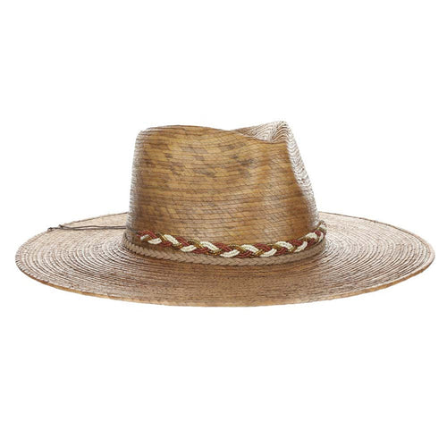 Passiflora Natural Palm Safari Hat with Braided Beads Band - Scala Hats Safari Hat Scala Hats LS246OS Natural Palm OS (57 cm)