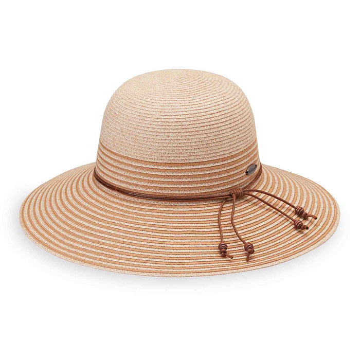 Petite Marseille by Wallaroo Hat Company Wide Brim Hat Wallaroo Hats PMARS-WHTBGE White / Beige Small (55 cm)