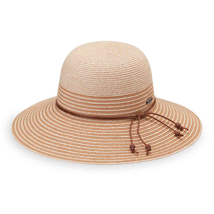 Petite Marseille by Wallaroo Hat Company Wide Brim Hat Wallaroo Hats PMARS-WHTBGE White / Beige Small (55 cm)