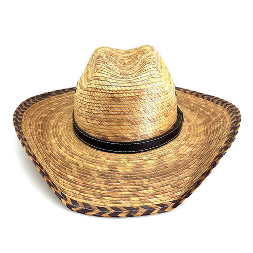 Petite Palm Leaf Cowboy Hat - Rustic Palm Leaf Hats Cowboy Hat Rustic Palm Leaf Hats 7298-XS Burnt Palm XS (53 cm)