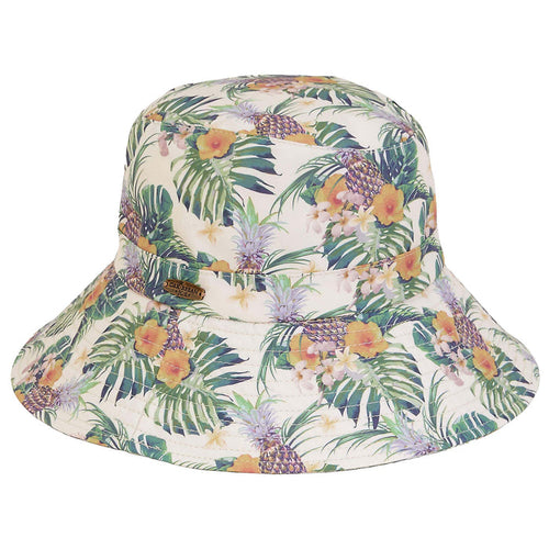 Pineapple Print Bucket Hat - Caribbean Joe Hats Bucket Hat Sun N Sand Hats HCJ371A Pineapple OS