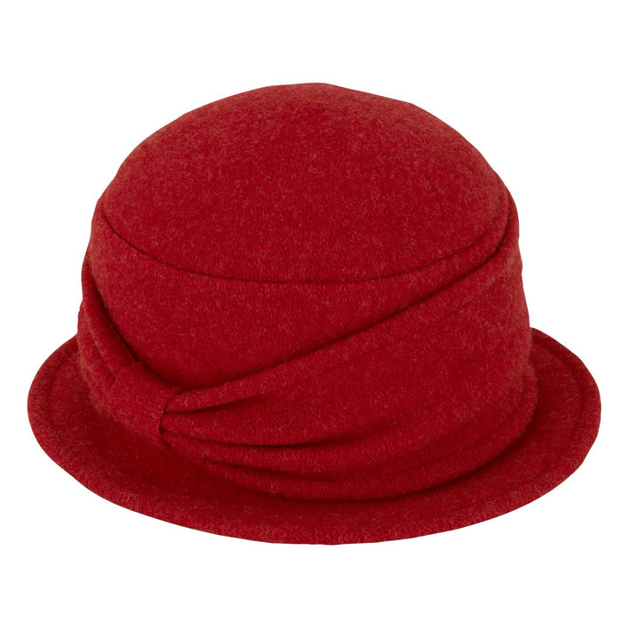 Pleated Soft Boiled Wool Beanie Hat - Adora® Hats Beanie Adora Hats AD1628B Red OS (58 cm)