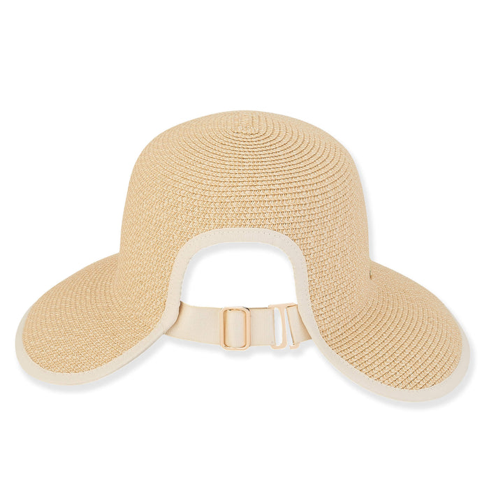 Ponytail Straw Sun Hat with Adjustable Sizing - Sun 'N' Sand Hats Wide Brim Hat Sun N Sand Hats