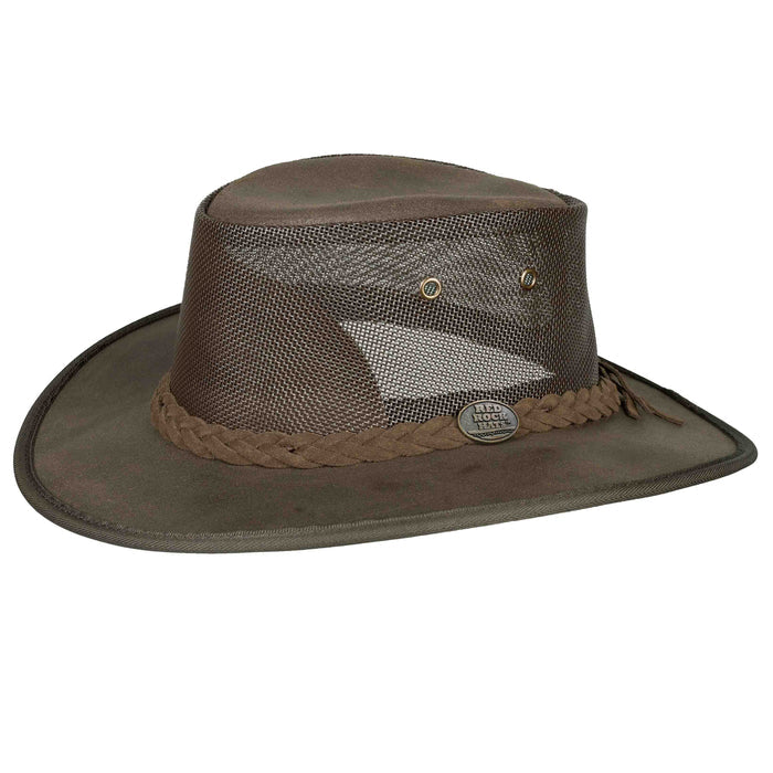 Premium Cattle Suede Mesh Crown Cooler Hat - Red Rock Hats Safari Hat Red Rock Hats 1074OC5L Dark Brown Large (57 cm)