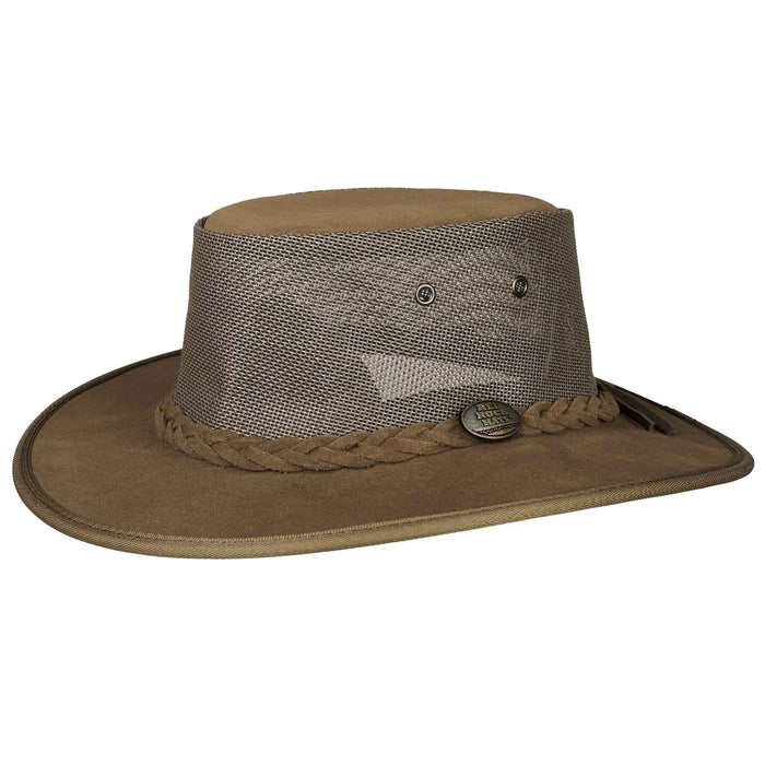 Premium Cattle Suede Mesh Crown Cooler Hat - Red Rock Hats Safari Hat Red Rock Hats 1074BR5L Brown Large (57 cm)