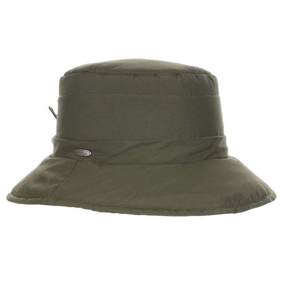 Puffer Rain Hat with Adjustable Toggle - Scala Hats Bucket Hat Scala Hats LW798-OLIVE Olive OS