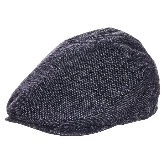 Quarter Wool Blend Tweed Flat Cap - Dorfman Hat Flat Cap Dorfman Hat Co. DHC10339-GREY2 Grey Medium